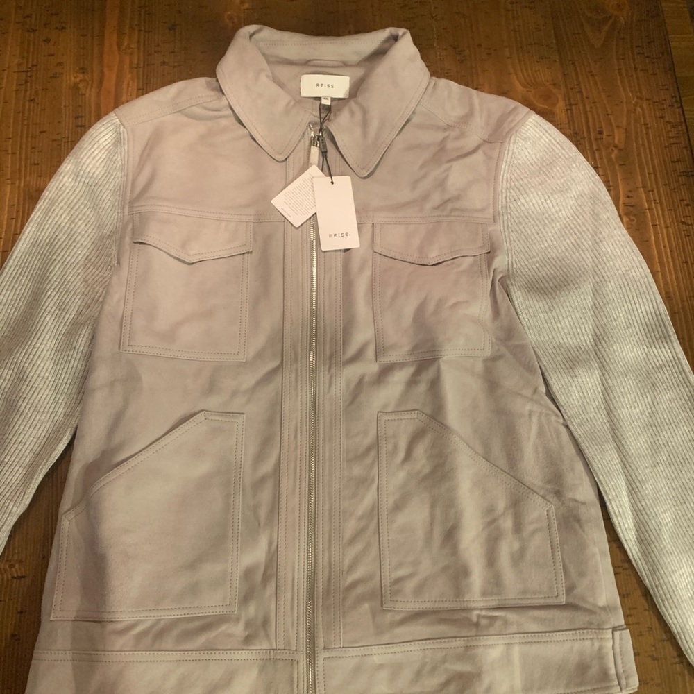REISS men’s XXL Meadow Suede 4 Square jacket